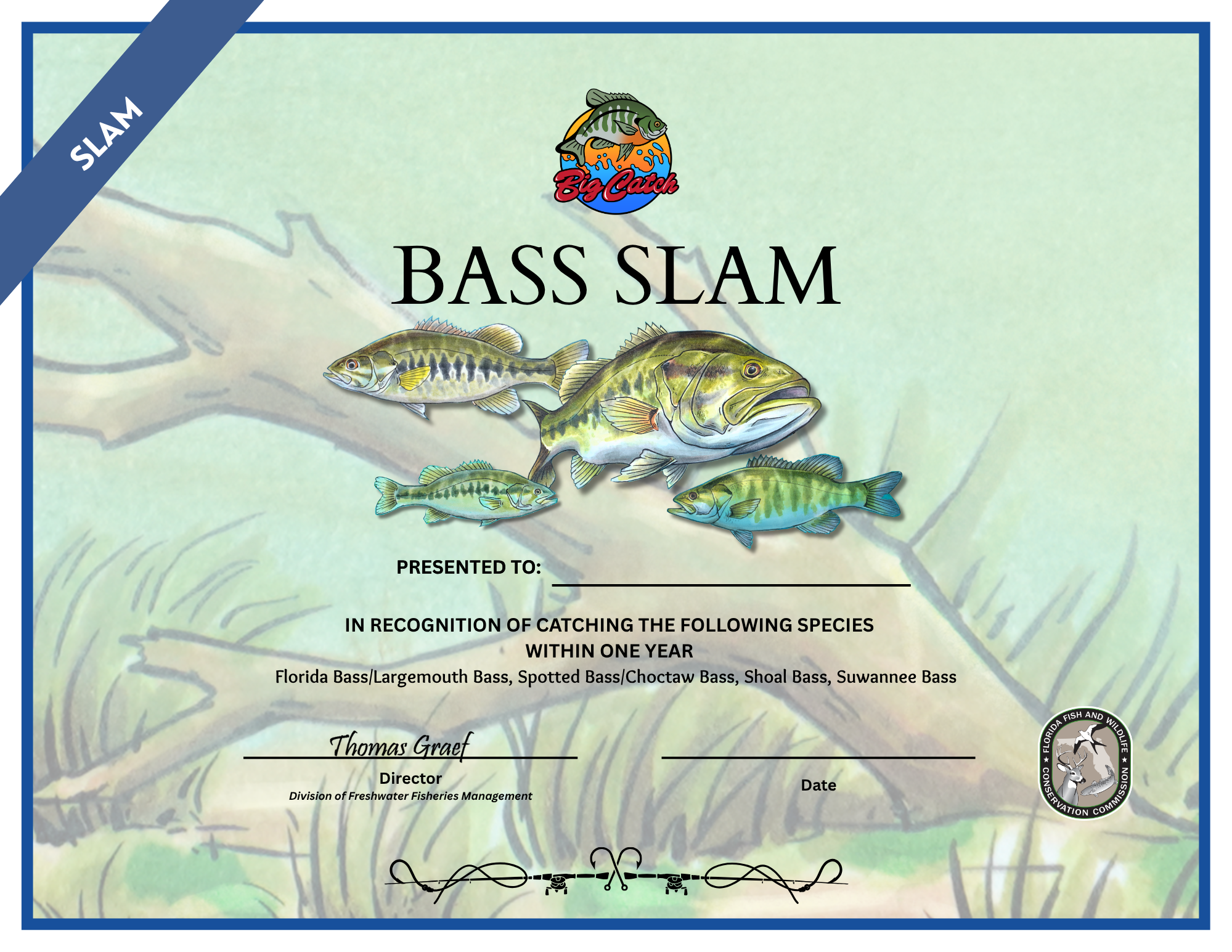 Bass Slam Certificate