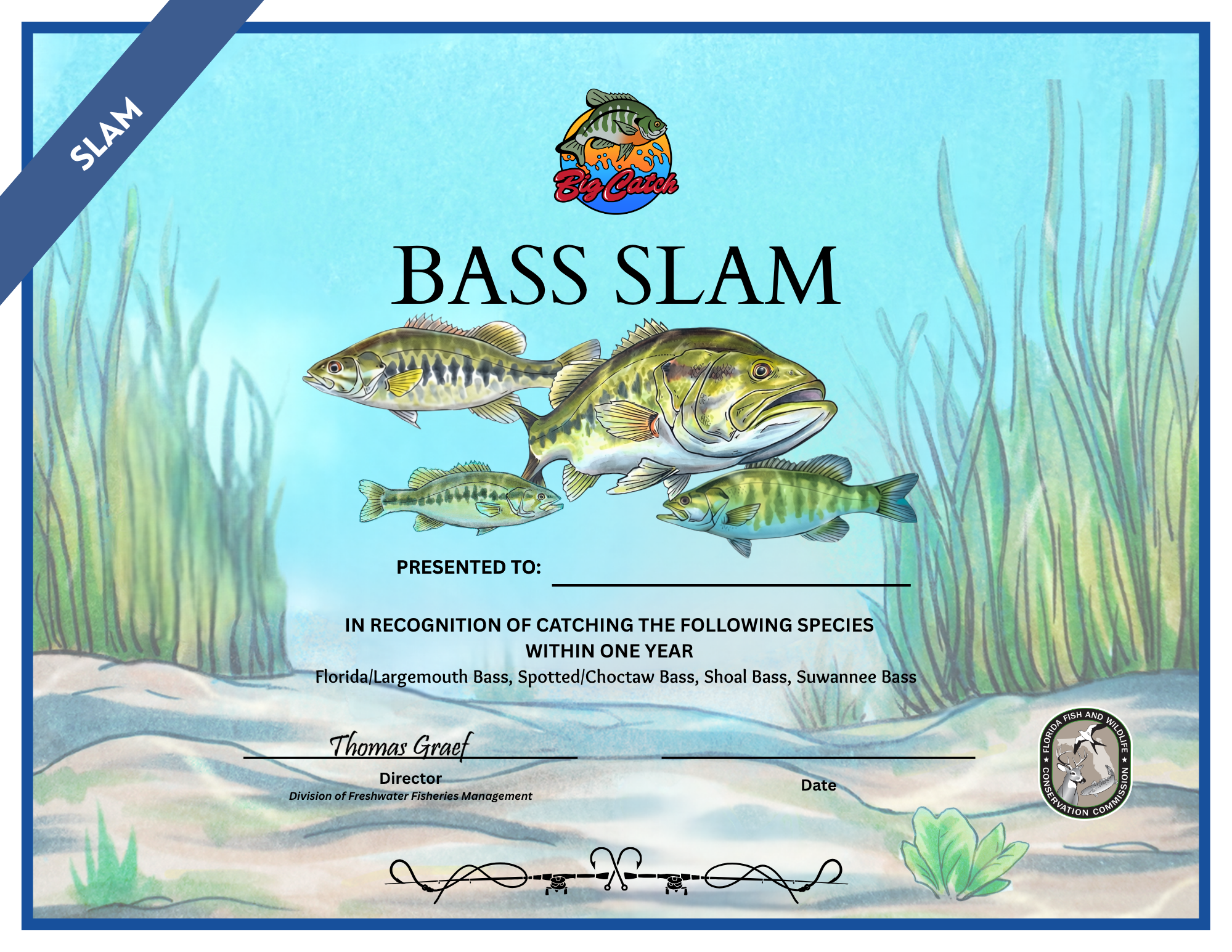 Bass Slam Certificate